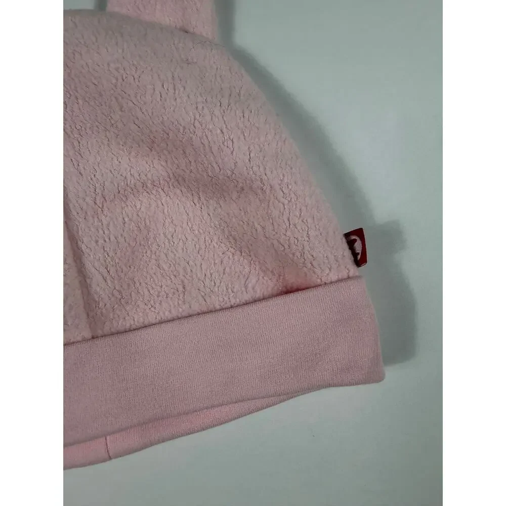 Zutano Baby Pink Fleece Bear Ear Hat 24 months